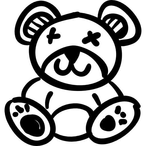 Bear toy Others Hand drawn detailed icon