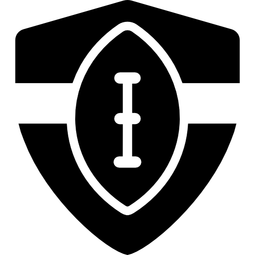 Football shield symbol  icon