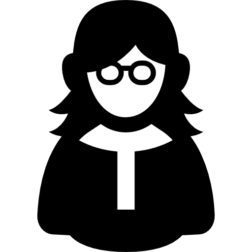 vrouwelijke nerd  icoon