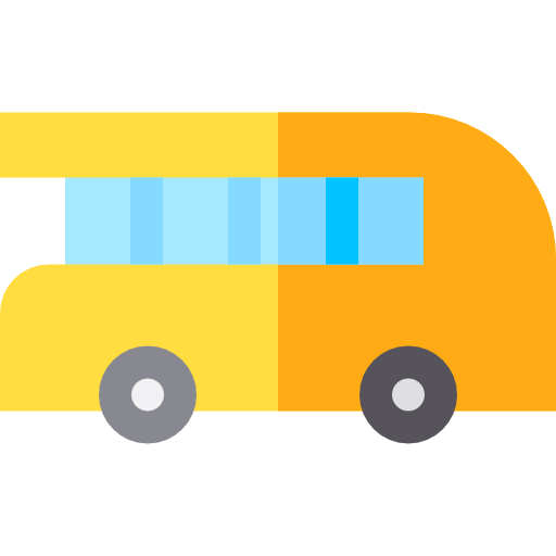 School bus Basic Straight Flat icon