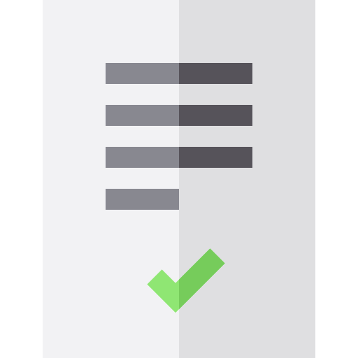 시험 Basic Straight Flat icon