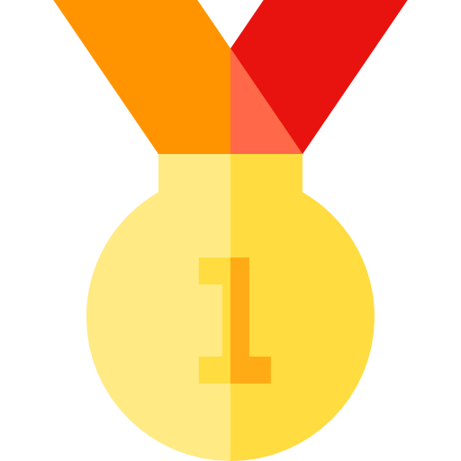 Золотая медаль Basic Straight Flat иконка