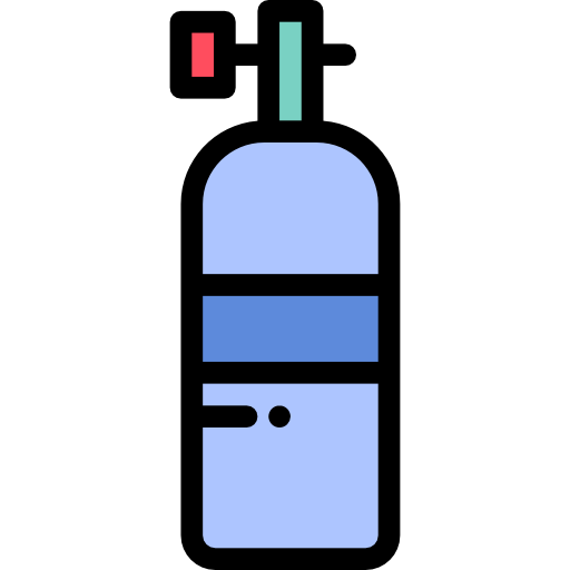 tanque de oxígeno Detailed Rounded Lineal color icono