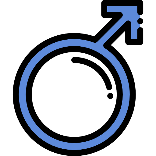 Male Detailed Rounded Lineal color icon