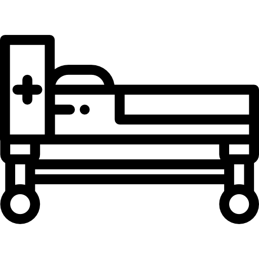 Больничная койка Detailed Rounded Lineal иконка
