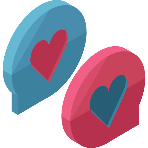 miłość Roundicons Premium Isometric ikona