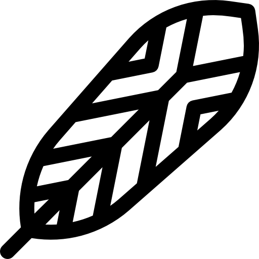 piuma Basic Rounded Lineal icona