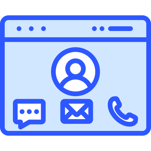 kontaktinformation Generic Blue icon