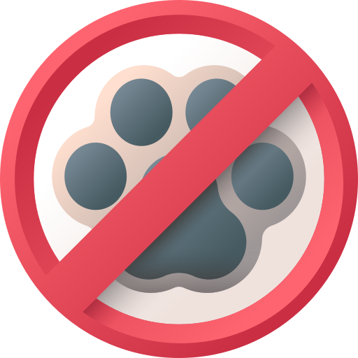 애완 동물 금지 3D Color icon