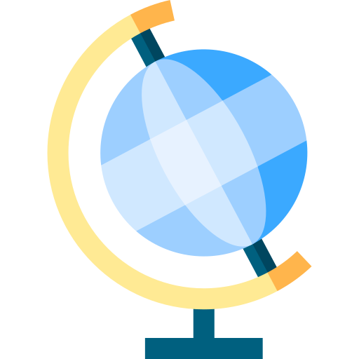 wereldbol Basic Straight Flat icoon