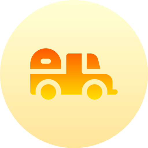 Pickup truck Basic Gradient Circular icon