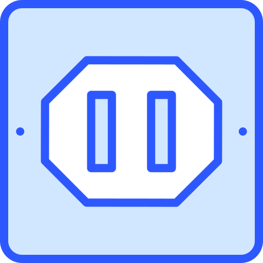 toma de corriente Generic Blue icono