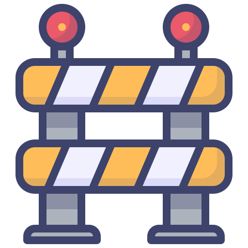 교통 장벽 Generic Outline Color icon