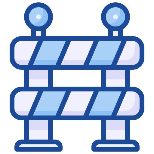 Traffic barrier Generic Blue icon