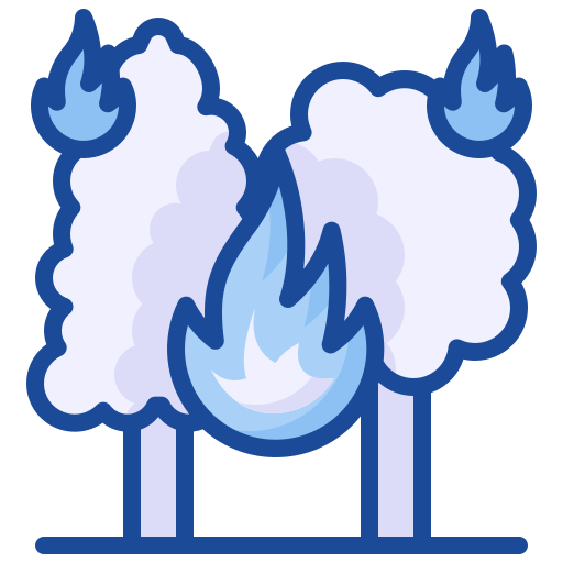 incendio forestal Generic Blue icono