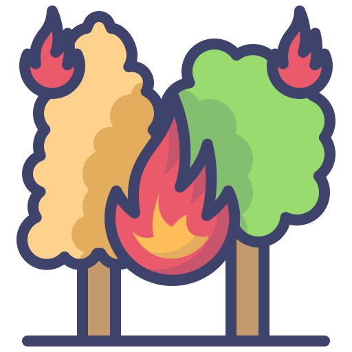 pożar lasu Generic Outline Color ikona