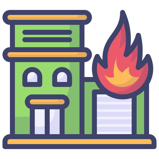 House on fire Generic Outline Color icon