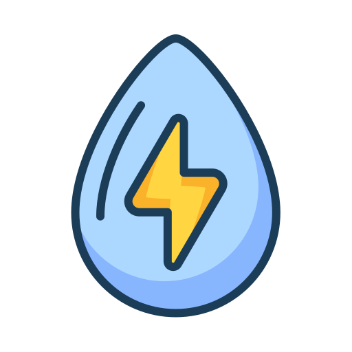 水エネルギー Generic Thin Outline Color icon