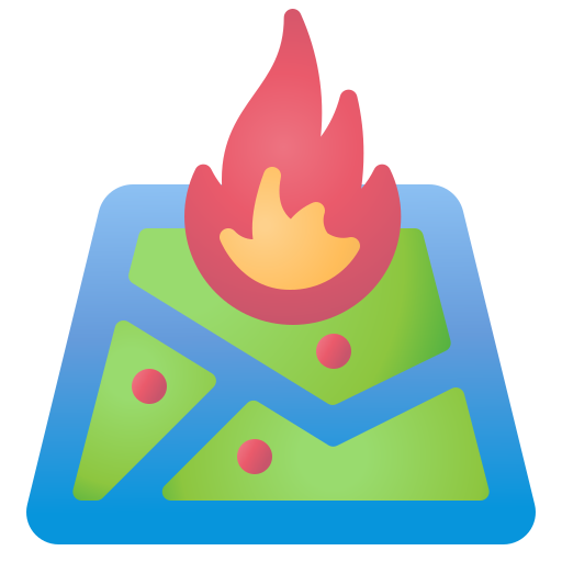 lokalizacja pożaru Generic Flat Gradient ikona