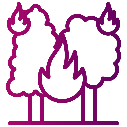 pożar lasu Generic Gradient ikona