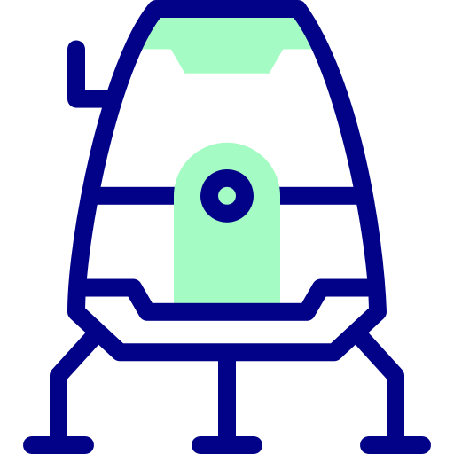 lander Detailed Mixed Lineal color icon