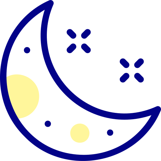 Moon Detailed Mixed Lineal color icon