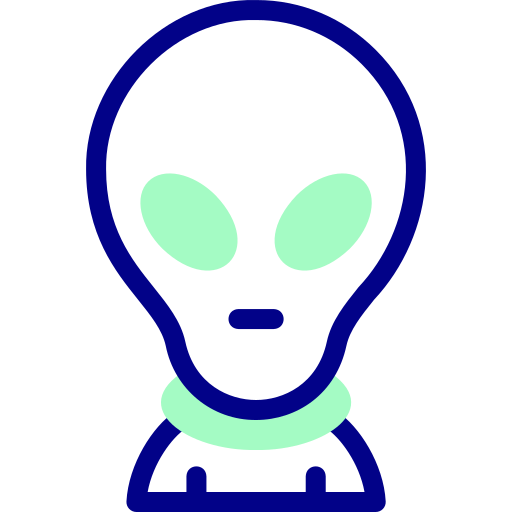 extraterrestre Detailed Mixed Lineal color icono