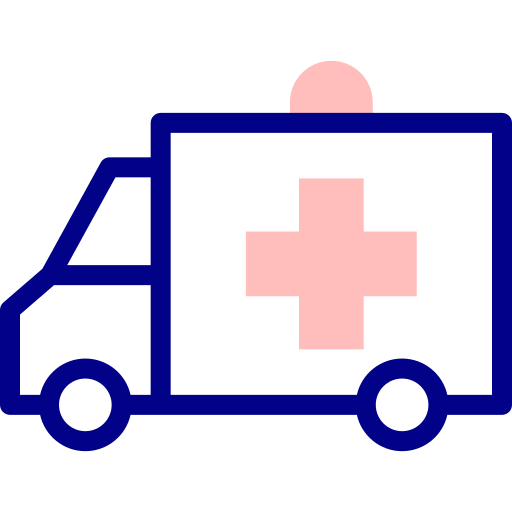 救急車 Detailed Mixed Lineal color icon