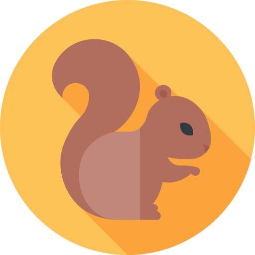Chipmunk Flat Circular Flat icon