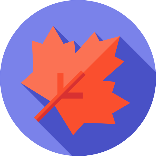Maple leaf Flat Circular Flat icon