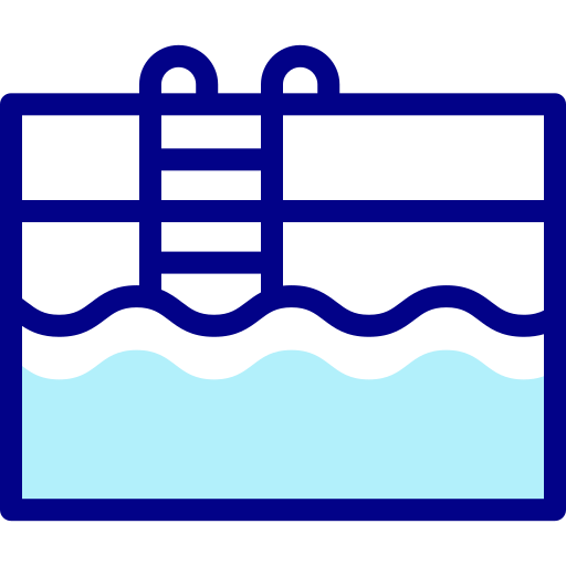 Pool Detailed Mixed Lineal color icon