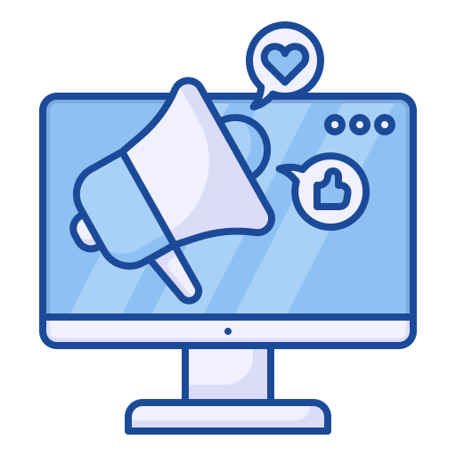 Digital marketing Generic Blue icon