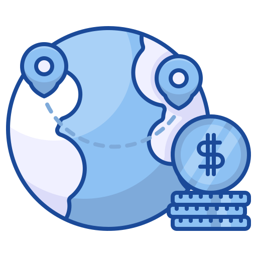 financiero mundial Generic Blue icono