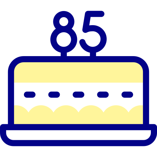 Торт на день рождения Detailed Mixed Lineal color иконка