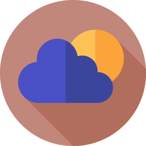 曇り Flat Circular Flat icon