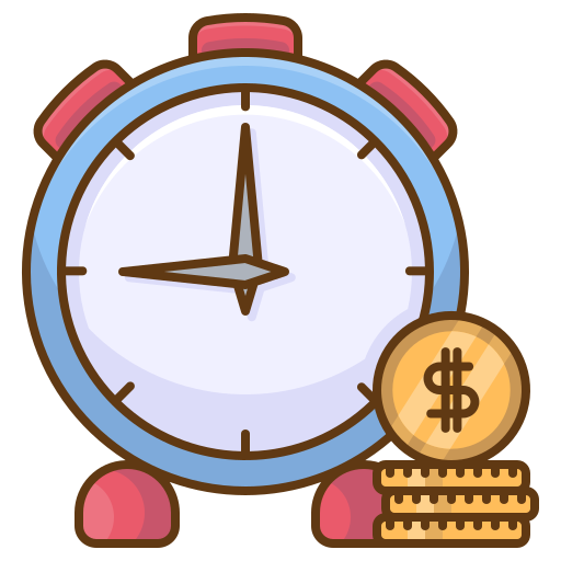 Time is money Generic Thin Outline Color icon
