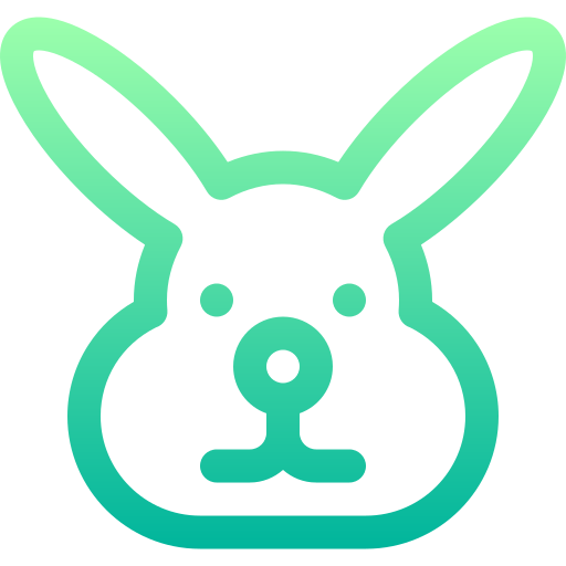conejo Basic Gradient Lineal color icono
