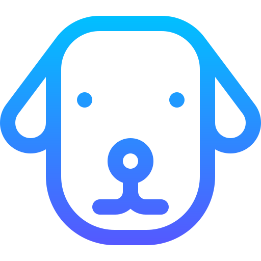 Dog Basic Gradient Lineal color icon