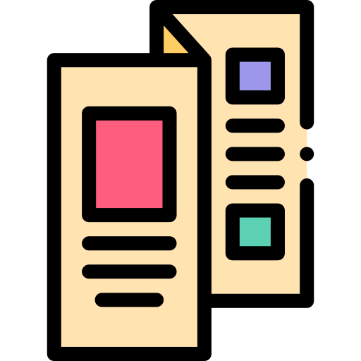 Brochure Detailed Rounded Lineal color icon