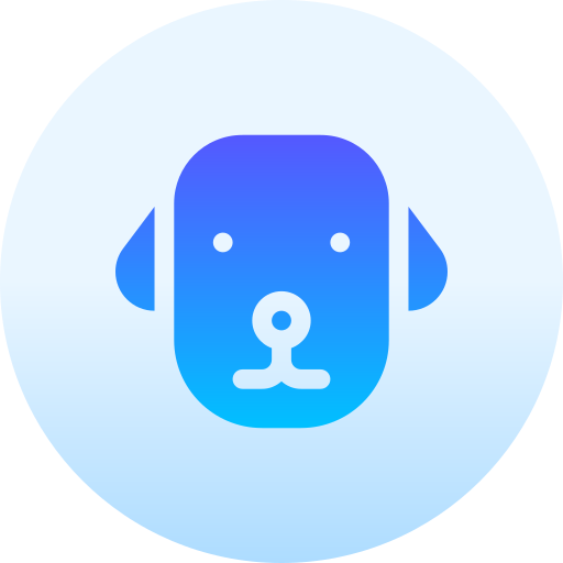 犬 Basic Gradient Circular icon