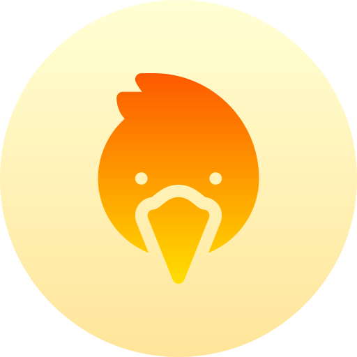 pájaro Basic Gradient Circular icono