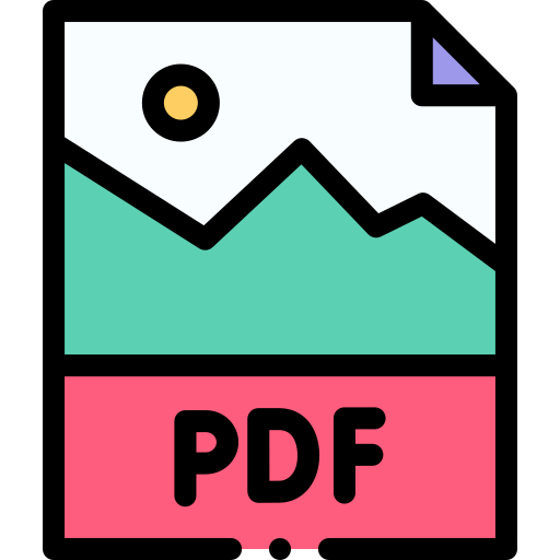 Pdf Detailed Rounded Lineal color icon