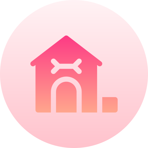 Pet house Basic Gradient Circular icon