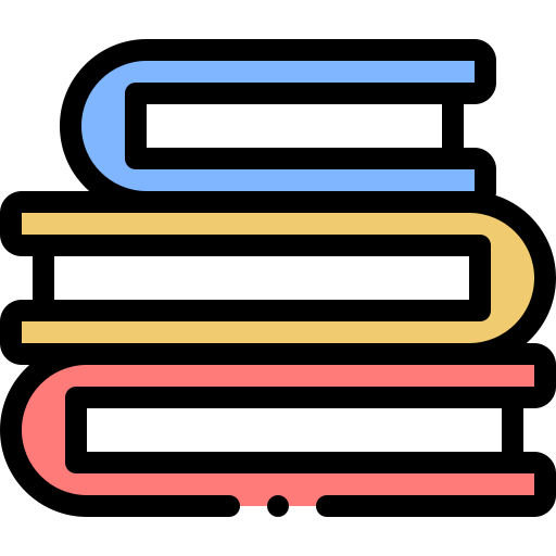 libro Detailed Rounded Lineal color icono
