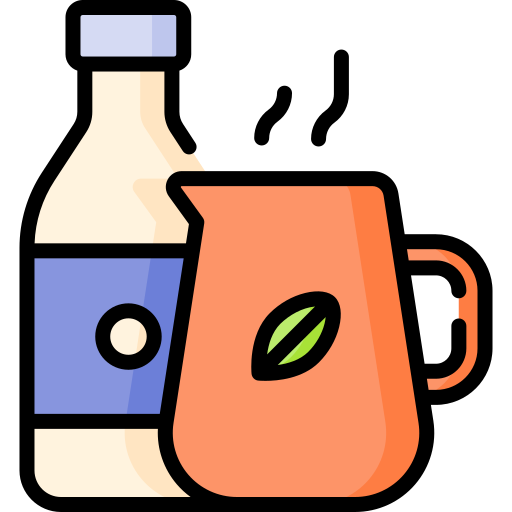 tè al latte Special Lineal color icona