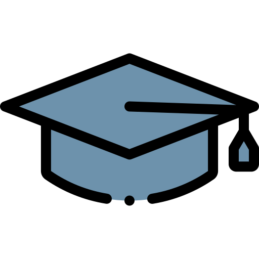卒業帽 Detailed Rounded Lineal color icon