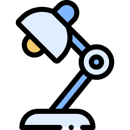 lámpara de mesa Detailed Rounded Lineal color icono