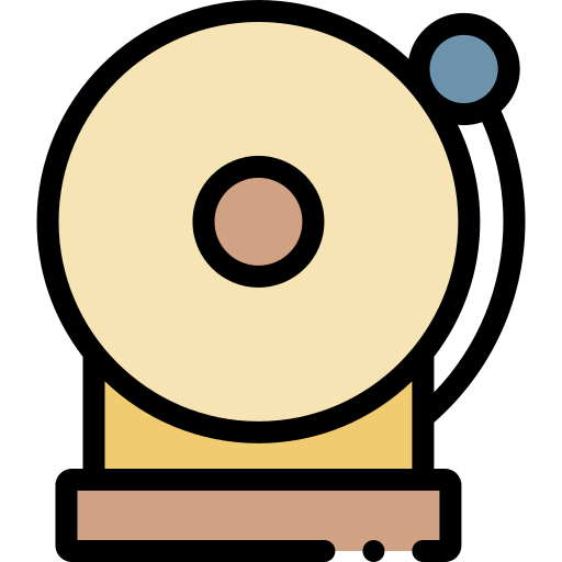 campana de la escuela Detailed Rounded Lineal color icono