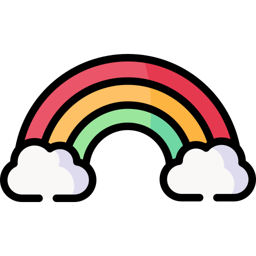 arcoíris Special Lineal color icono