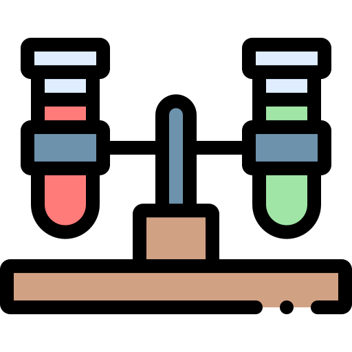 Test tube Detailed Rounded Lineal color icon